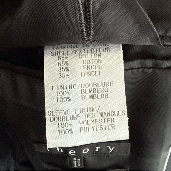 Theory Charcoal Men's Blazer cotton blend - Picture 5 of 8
